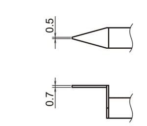 950 & FX-8804 için Hakko A1577 Uç/Chip 0.5L