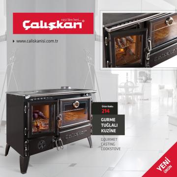 ÇALIŞKAN 214 GURME TUĞLALI KUZİNE SOBA FIRINLI