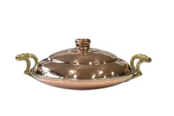 BAKIR SAC KAVURMA KAPAKLI 37 CM NO 3