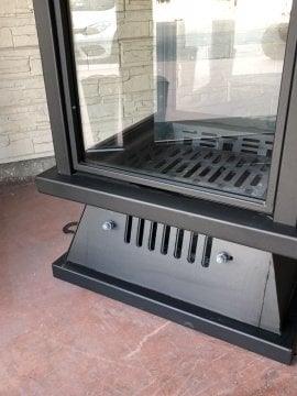 Metal Camlı Orta Şömine BÜYÜK BOY