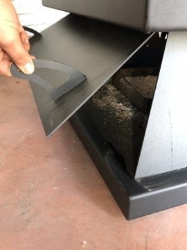 Metal Camlı Orta Şömine BÜYÜK BOY