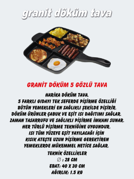 GRANİT DÖKÜM 5 GÖZLÜ TAVA