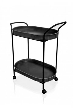 Servis Arabası Siyah 80x46x32 cm