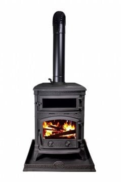 SDS110 YANDAN CAMLI DÖKÜM FIRINLI KUZİNE ŞÖMİNE SOBA