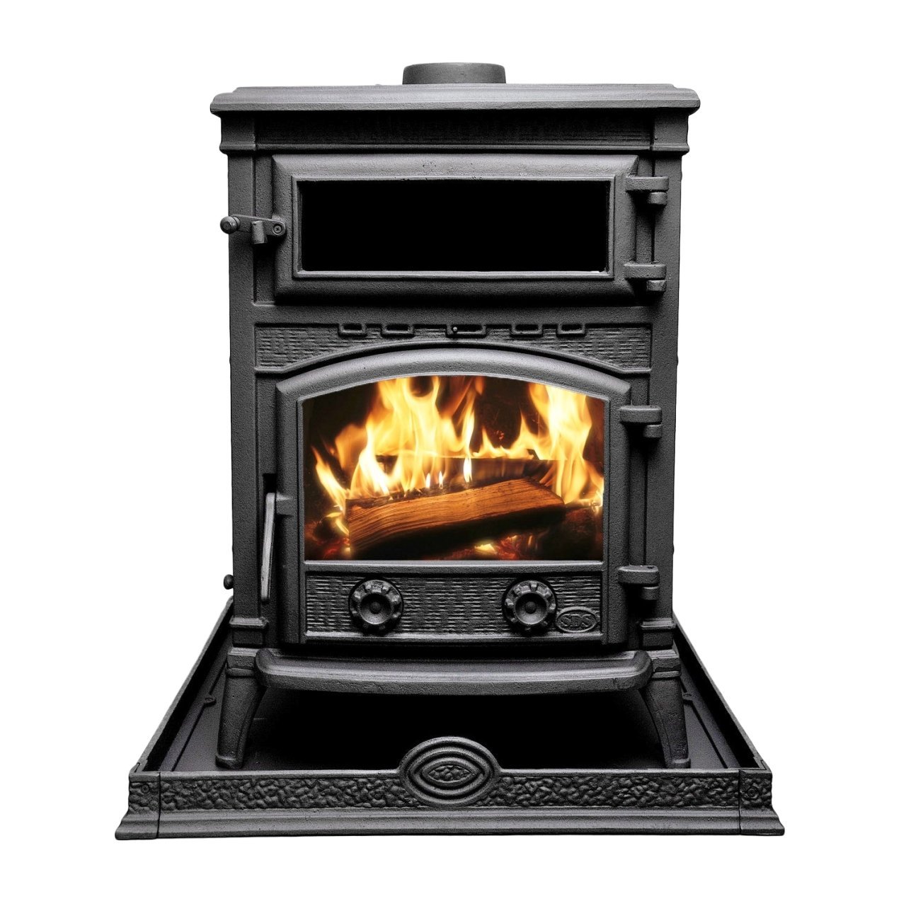 SDS110 YANDAN CAMLI DÖKÜM FIRINLI KUZİNE ŞÖMİNE SOBA