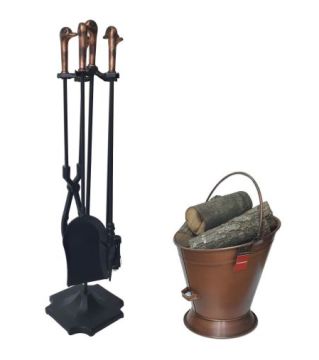 ŞÖMİNE MAŞA TAKIMI VE ODUNLUK SET