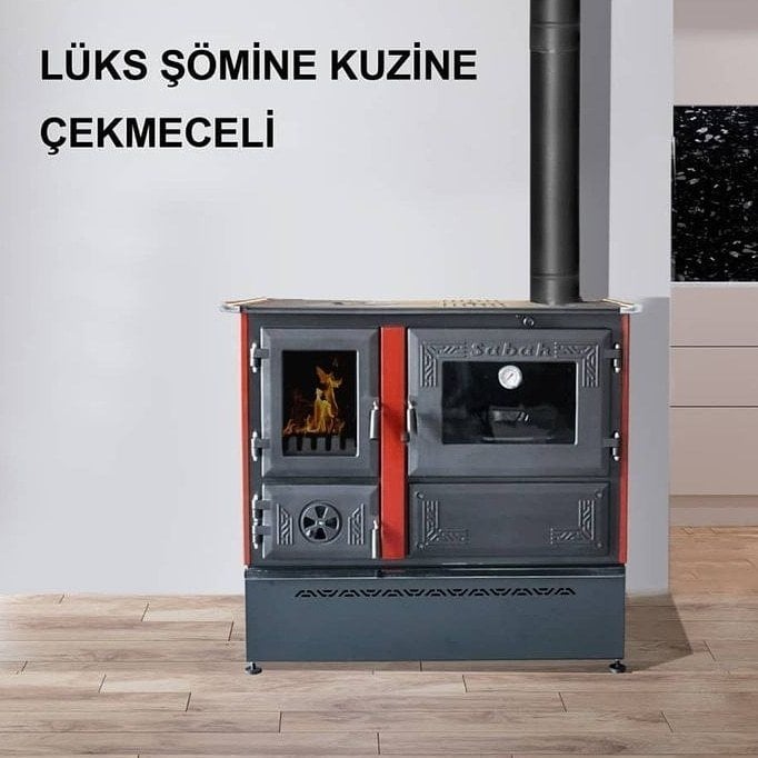 S104 - LÜKS ŞÖMİNE KUZİNE ÇEKMECELİ