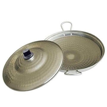 PASLANMAZ KAPAKLI SAC KAVURMA TAVASI 45 CM