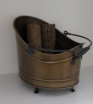 ŞEKİL ODUN KOVASI ANTİK 38 CM
