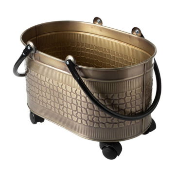 TEKERLEKLİ ODUN KOVASI ESKİTME GOLD