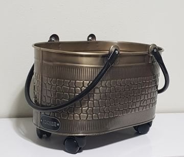 TEKERLEKLİ ODUN KOVASI ESKİTME GOLD