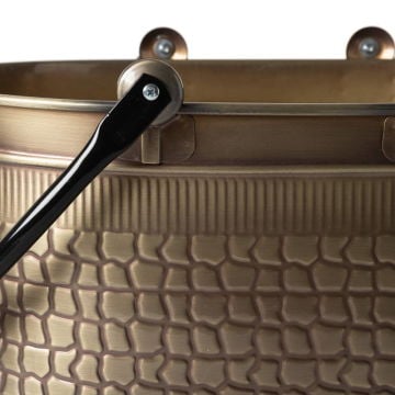 TEKERLEKLİ ODUN KOVASI ESKİTME GOLD