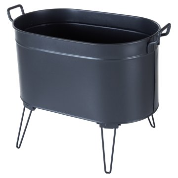 KOCHERCONSEPT DEKORATİF SİYAH METAL ODUN KOVASI 55 CM