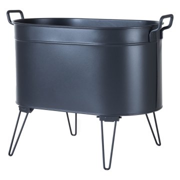KOCHERCONSEPT DEKORATİF SİYAH METAL ODUN KOVASI 55 CM
