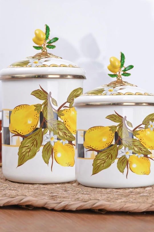 Emaye linda kavanoz seti 2 li