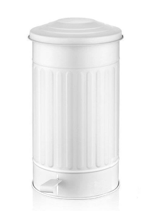 24 Lt. Pedallı Çöp Kovası BEYAZ 26 CM