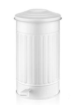 24 Lt. Pedallı Çöp Kovası BEYAZ 26 CM