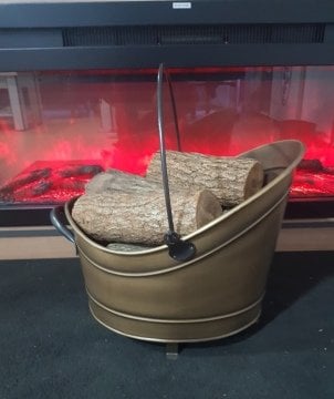 ŞÖMİNE ODUN SEPETİ KOVASI ESKİTME ANTİK