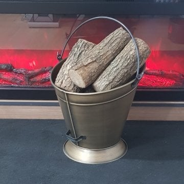 ŞÖMİNE ODUN SEPETİ KOVASI ESKİTME ANTİK