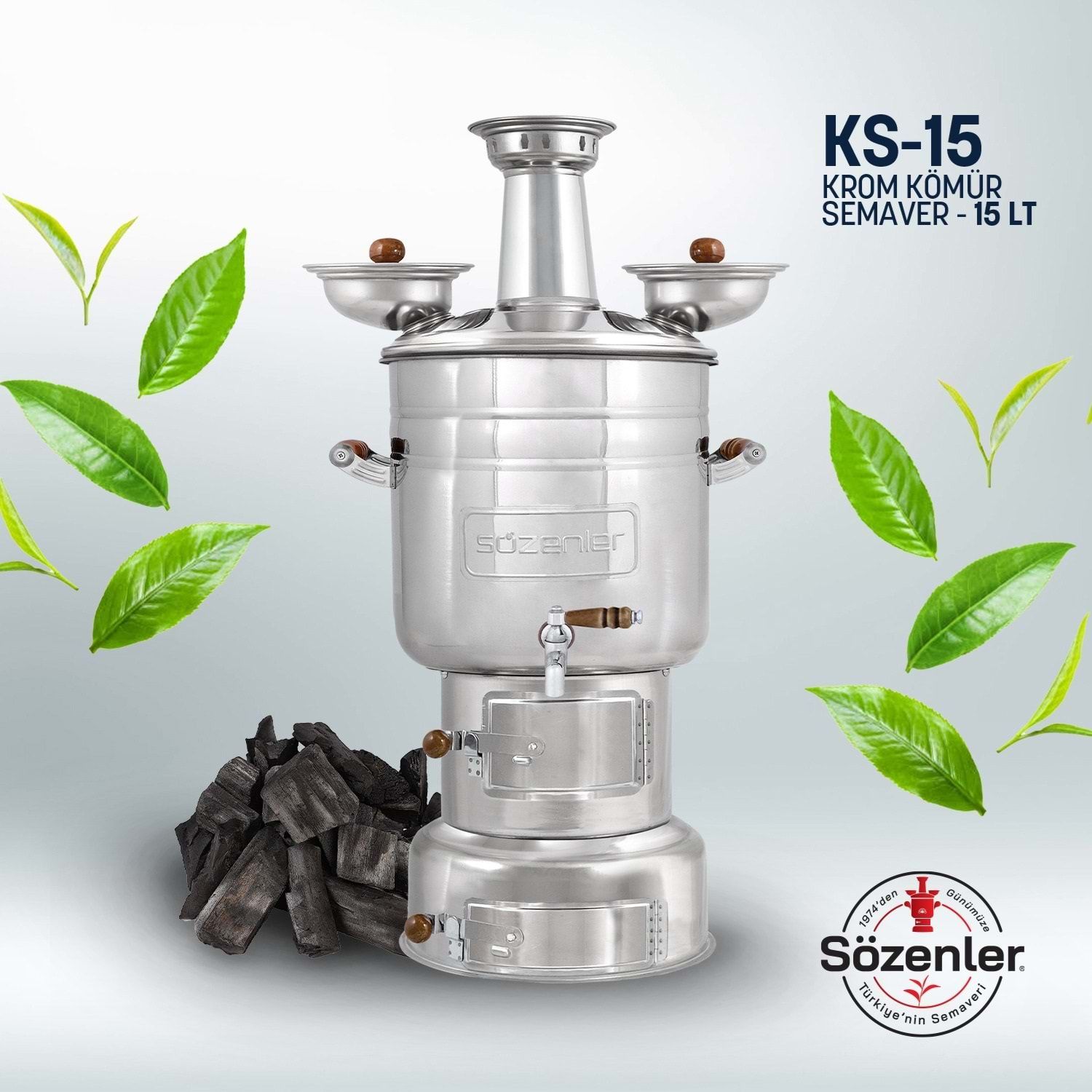 15 LT PASLANMAZ SEMAVER 3 DEMLİK BÜYÜK BOY