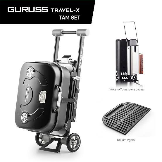 Travel-x Taşınabilir Mangal Tam Set Siyah