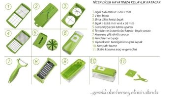Nicer Dicer Plus Pratik Sebze Meyve Dilimleyici