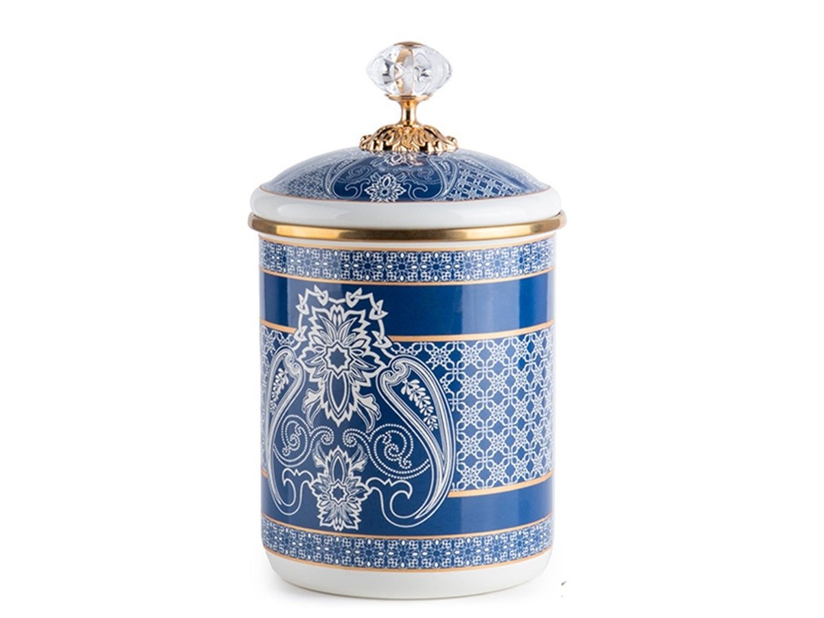 Emaye Diamond Blue Orta Boy Kavanoz 15 CM