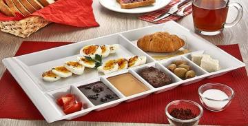 KAHVALTI -MEZE TABAĞI 8 BÖLMELİ 12 ADET