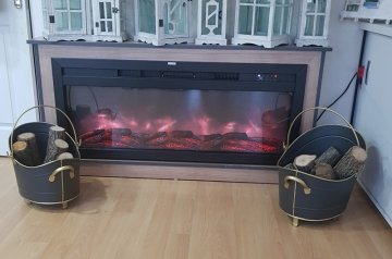 130 CM 10 RENK LEDLİ ŞÖMİNE ELEKTRİKLİ