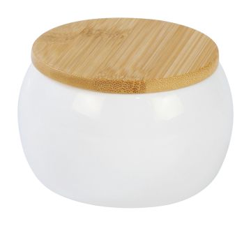 Simple - Bambu Kapaklı Porselen Kavanoz