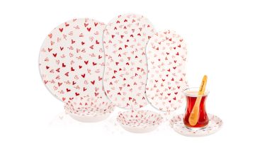 Pera Love - 32 Parça Porselen Kahvaltı Takımı