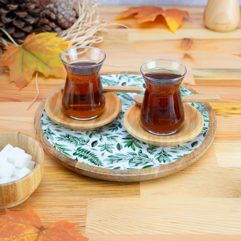 Kangura - Yuvarlak Tepsi Yaprak Küçük