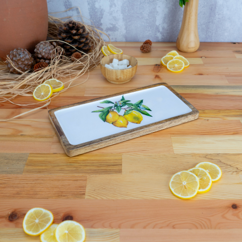 Kangura - Dikdörtgen Tepsi Limon Küçük