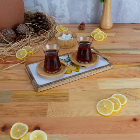 Kangura - Dikdörtgen Tepsi Limon Küçük
