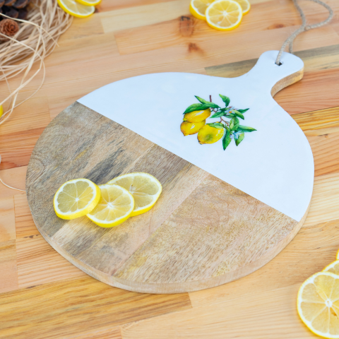 Kangura - Yuvarlak Kesme Tahtası Limon