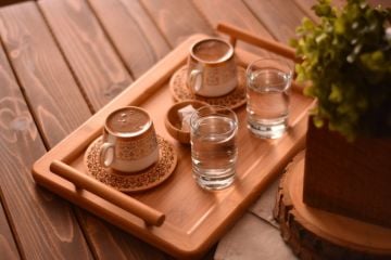 Ottoman - 2 Kişilik Kahve Fincan Takımı Desen Altlıklı