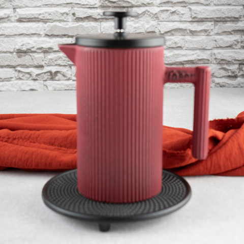 Linden - Döküm  French Press 350 ml Kırmızı