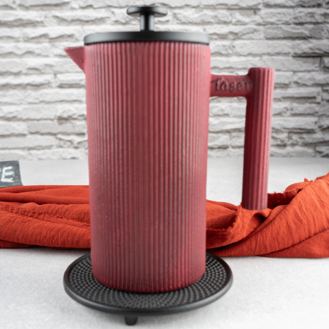 Linden - Döküm  French Press 800 ml Kırmızı