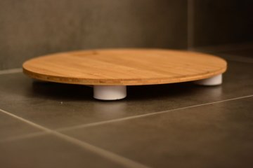Slim - Bambu Banyo Baskülü Yuvarlak