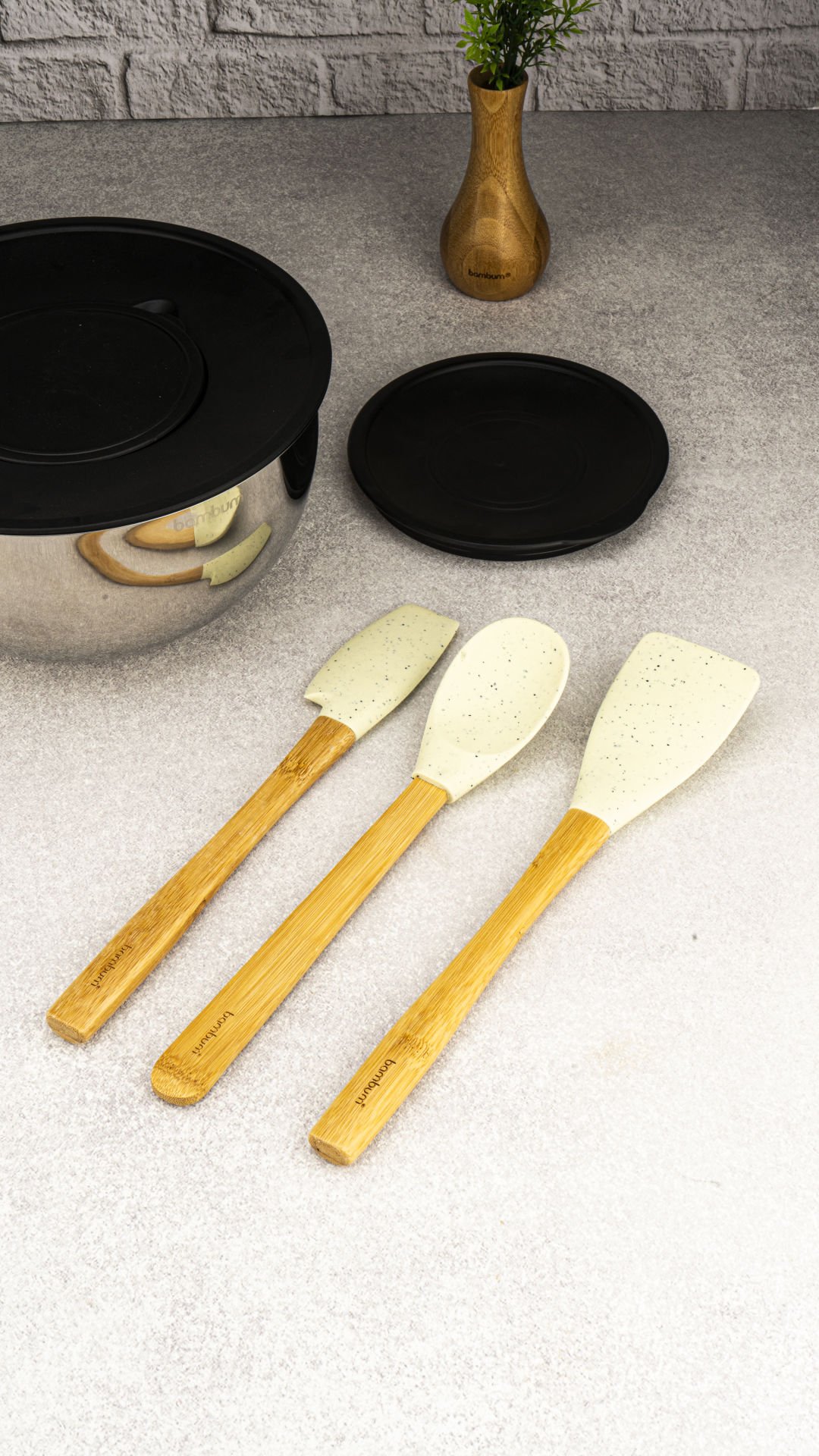 Zolly - 3’lü Spatula Seti Beyaz Büyük