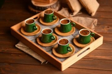 Harem - 6 Kişilik Kahve Fincan Takımı Yakut