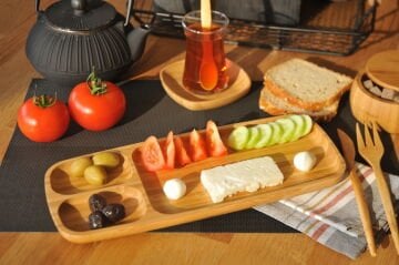 Flia - 3 Bölmeli Servis Tabağı - Küçük