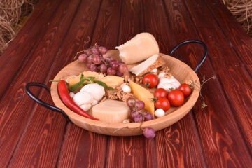 Panola - Kulplu Yuvarlak Tepsi