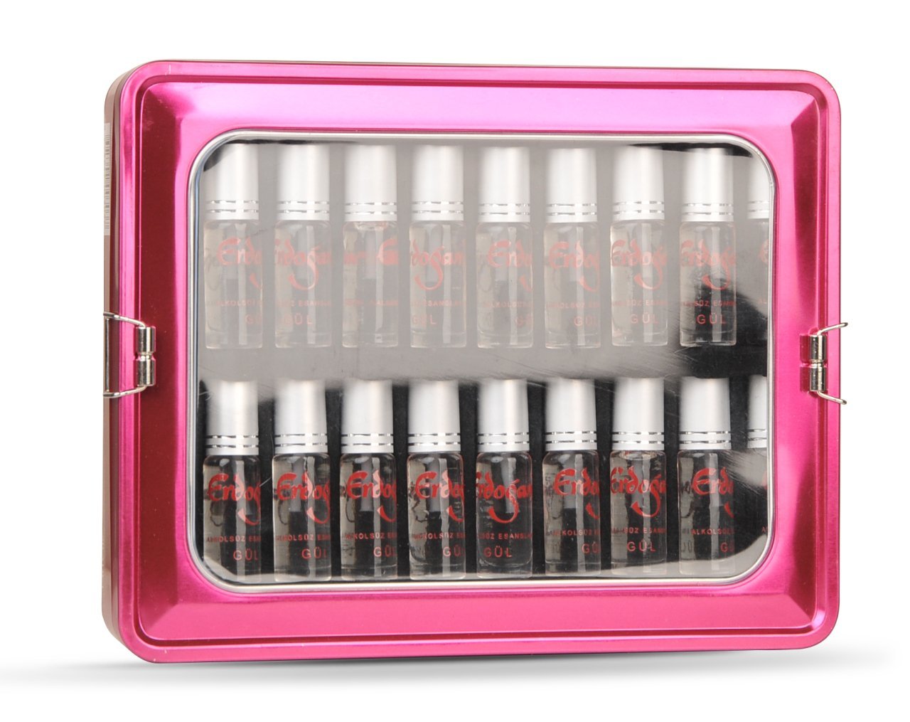 Erdoğan Renkli Metal Kutu (Pembe) 3.5 Ml 20'li Karma Esans