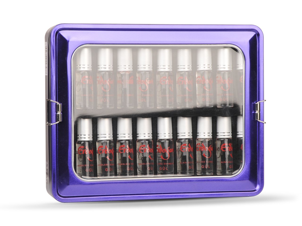 Erdoğan Renkli Metal Kutu (Mor) 3.5 Ml 20'li Karma Esans