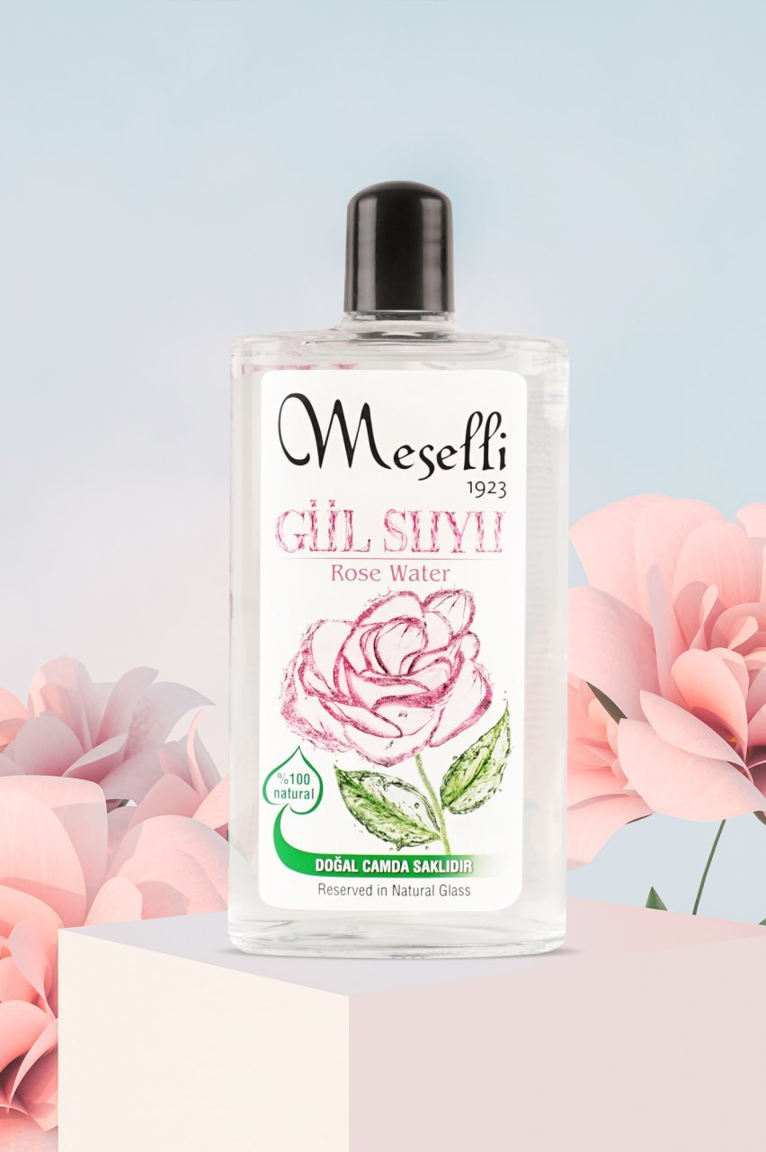 Meselli Gülsuyu %100 Natural 200 Ml Cam Şişe (1. Kalite)