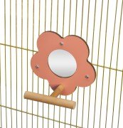 Rotipet Kuş Oyuncağı Ahşap Tünekli Papatya Ayna