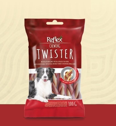 Reflex Chewing Twister Köpek Ödülü 100gr