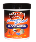 Omega One Freeze Dried Blood Worms 270ml / 13gr.