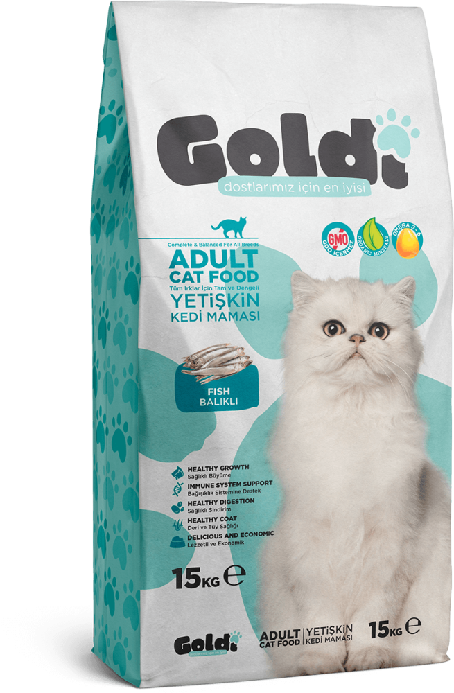 Goldi Balıklı Kedi Maması 15kg